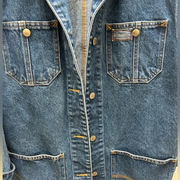 Vintage Ralph Lauren Jeans Co. Denim Chore Jacket Light Blue - Picture 5 of 10